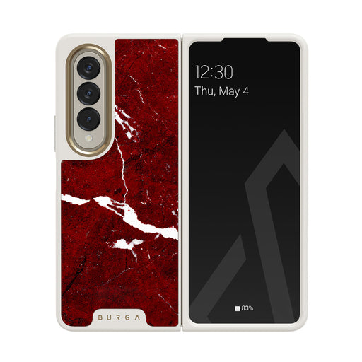 Iconic Red Ruby - Marble Samsung Galaxy Z Fold 4 Case