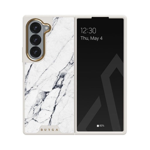 Satin White - Marble Samsung Galaxy Z Fold 6 Case